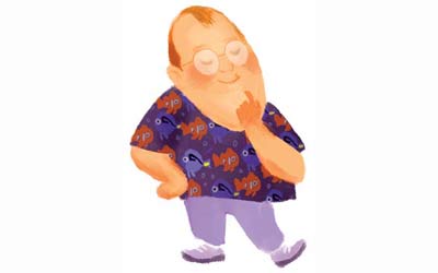 John Lasseter dibujado por Ronnie del Carmen