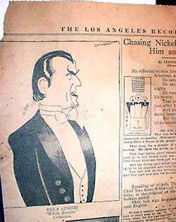 Bela Lugosi by Joe Grant