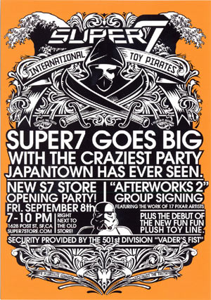 Super 7 party flyer