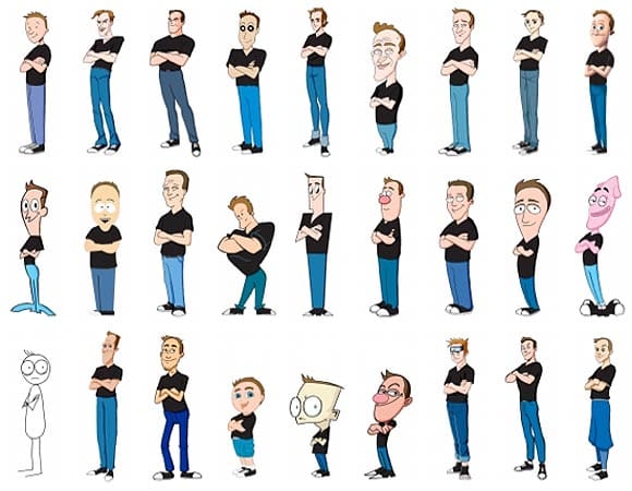 Artist Kevin McShane Draws Himself in A Hundred Different Animation Styles