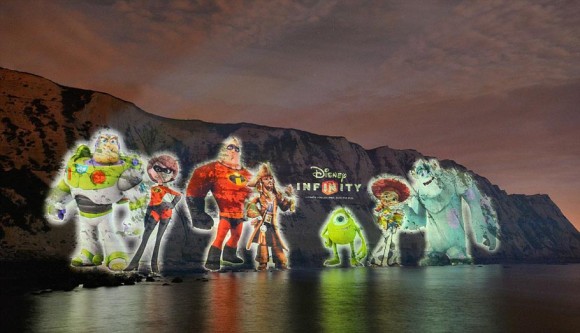 Disney Tags the English Coastline with 260-Feet High Cartoon Characters
