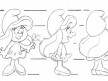 Character turnaround model sheet for Smurfette that animators use as a reference when animating the character.
