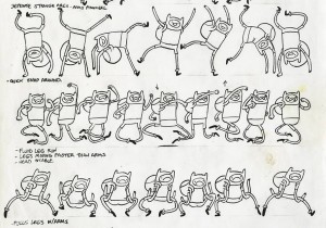 A study of Finn-specific walk cycles by Adam Muto as part of his season one explorations into Finn's character.
