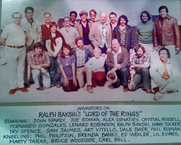 "Lord of the Rings" animation crew, 1978. Click to enlarge image. (Photo via African-American Animators - Past & Present Facebook group.)