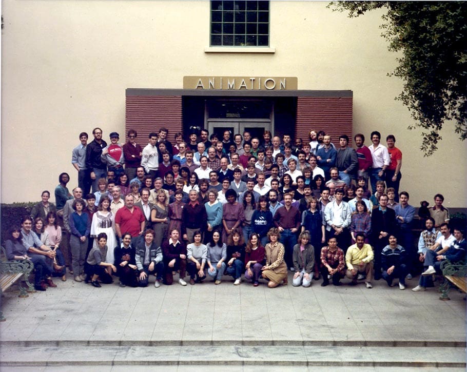 The crew of "The Black Cauldron," the last Disney film made in the legendary animation building before the artists were moved to a warehouse in Glendale.
