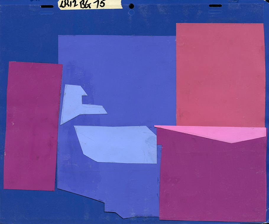 Construction paper level of the same background painting from "The Lone Ranger." Click to enlarge. (Courtesy of Van Eaton Galleries.)
