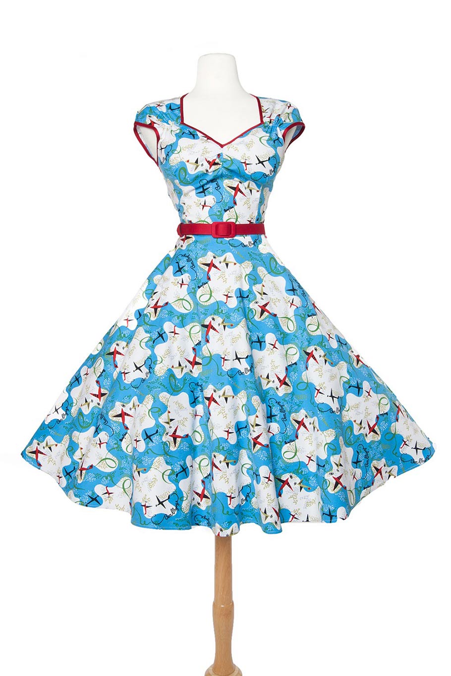 Heidi dress in planes print. (Click to enlarge.)