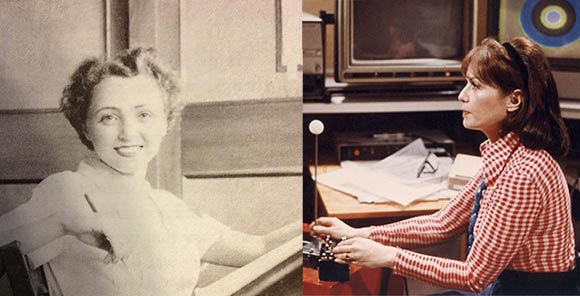 Animators Lillian Friedman Astor (left) and Lillian Schwartz (right).