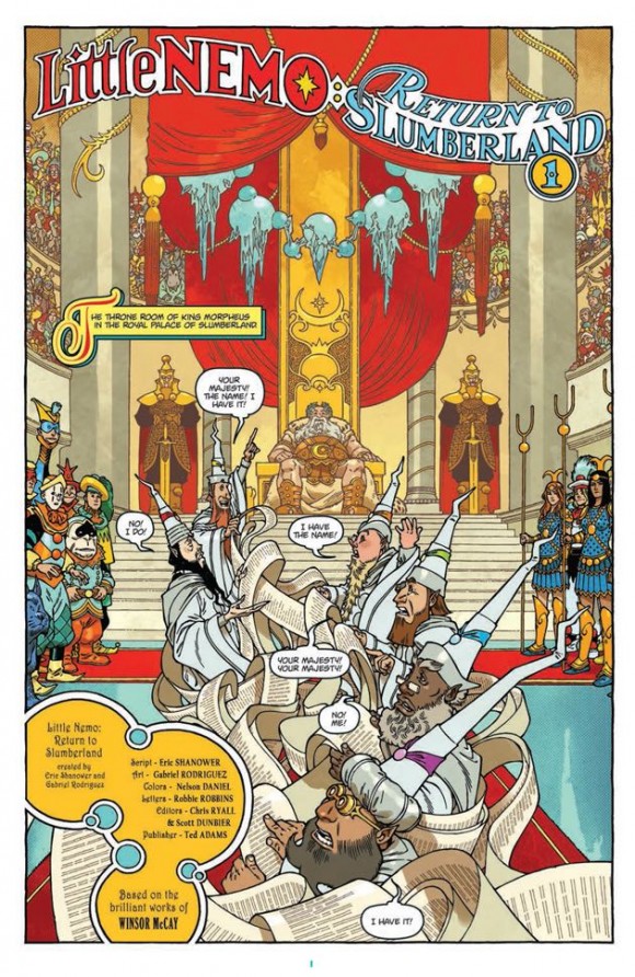 Page 1 of 'Return to Slumberland,' issue #1. Click to enlarge.