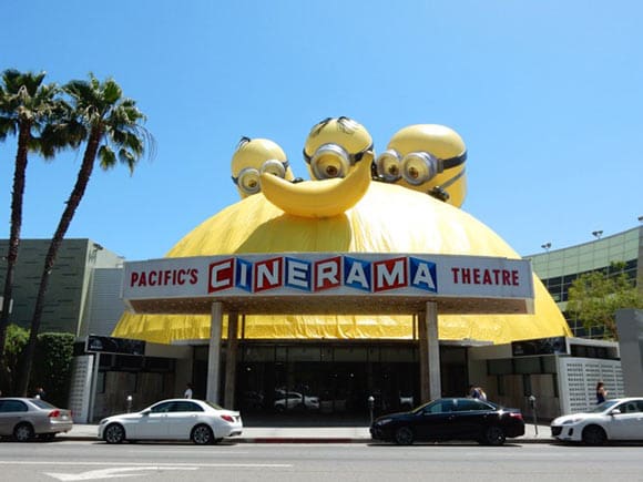 Minions take over a classic Hollywood movie theater. (Photo via Daily Billboard.) 