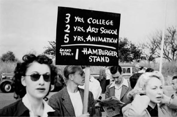 Animators fight for their rights during the 1941 Disney strike. This week's negotiations with the studios went a lot more smoothly.