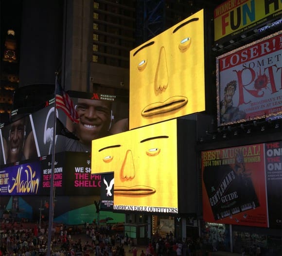 "Parallel Connection" is currently screening on 45 screens in Times Square. (Photo: Angelo Dal Bó)