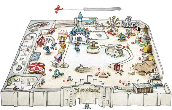 Dismaland map. (Click to enlarge.)