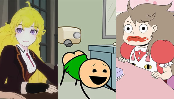 Three of this year's Streamy nominees in the animation category (l. to r.): "RWBY," "Cyanide & Happiness," "Bee and Puppycat."