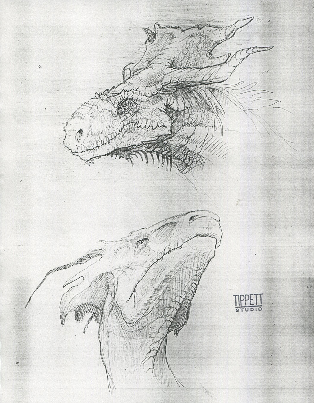 Some of Tippett Studio’s original designs for Draco.