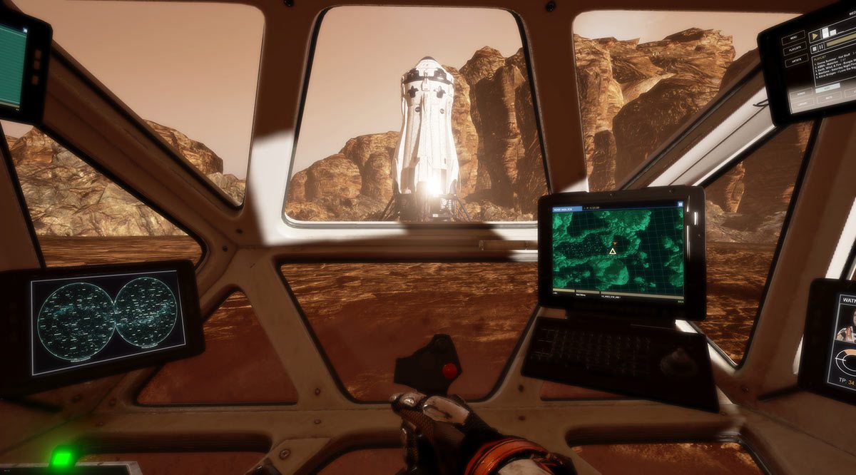 A still from "The Martian" VR experience, which was teased at CES and is intended to be available on tethered VR platforms later this year.
