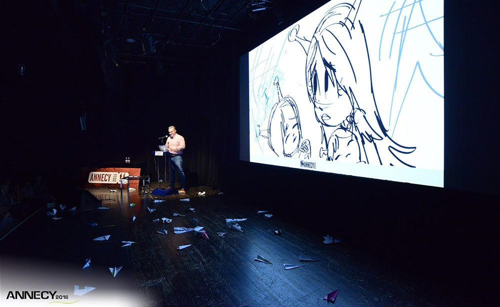 Genndy Tartakovsky presents a work-in-progress look at "Samurai Jack." (Photo : D. Bouchet/CITIA)