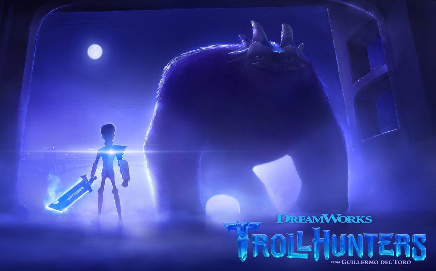 Guillermo del Toro's CG series "Trollhunters" is being produced by Dreamworks Animation for Netflix.