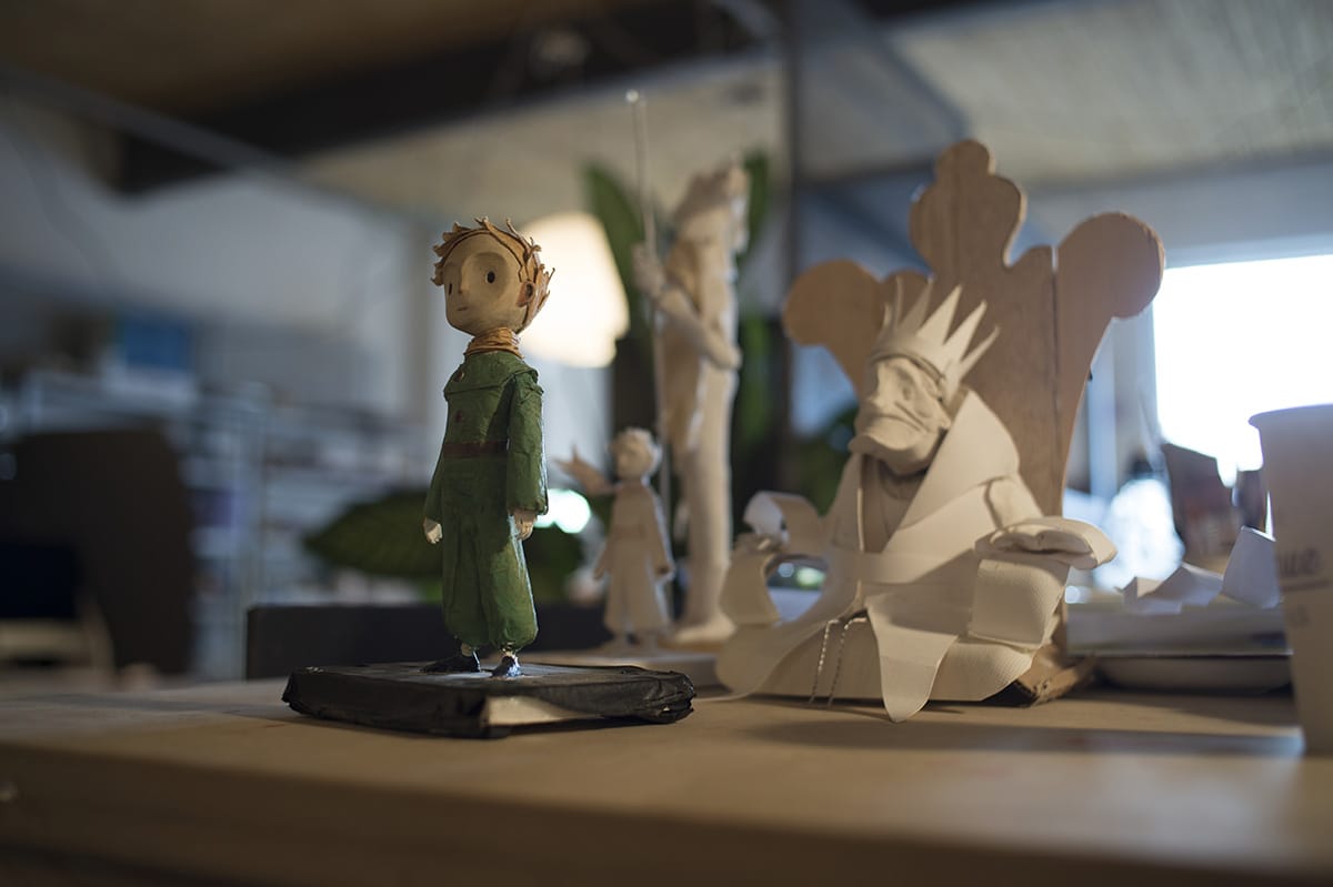 The paper sculptures used in the stop motion sequences of "The Little Prince."
