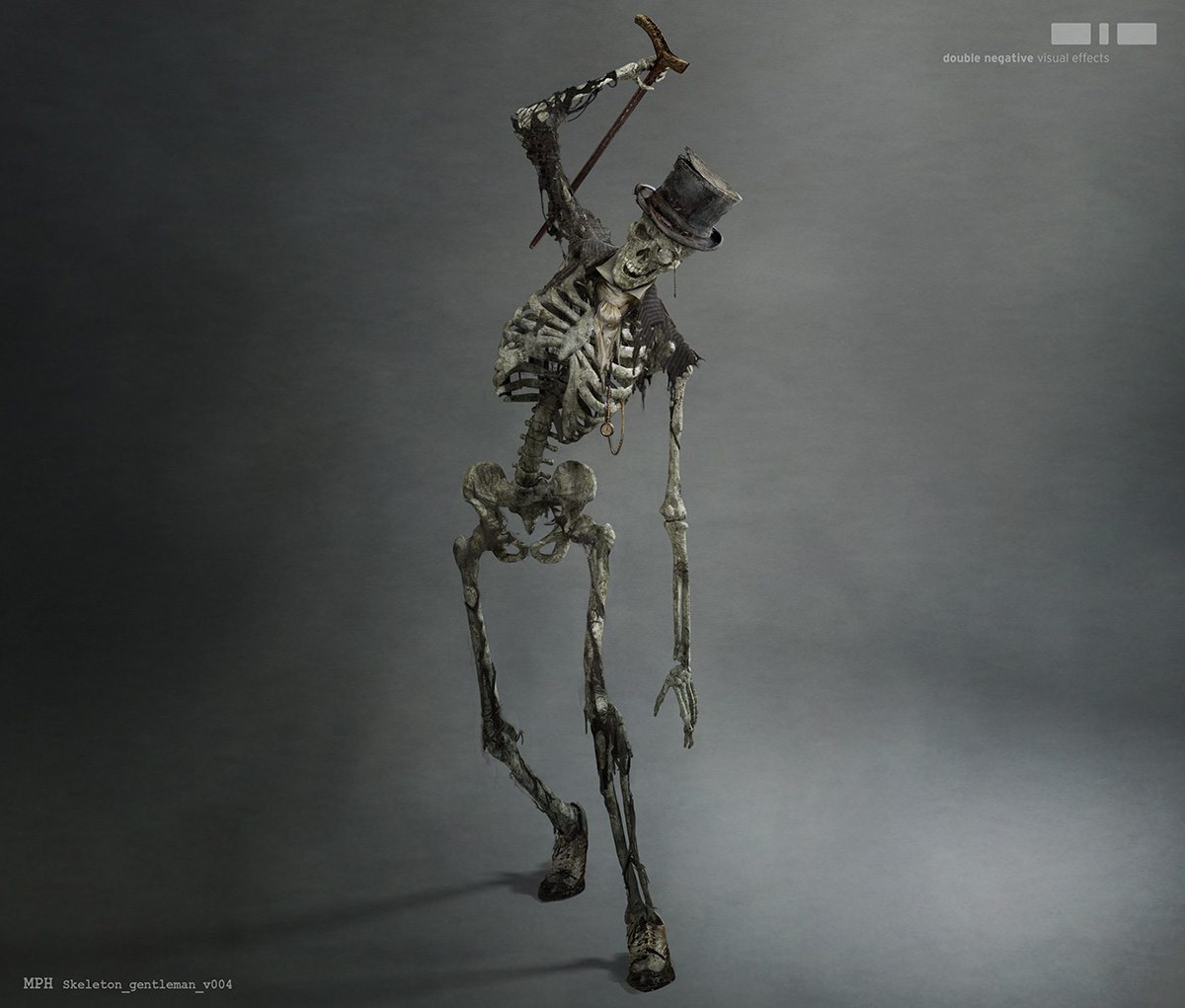 Double Negative's skeleton design for the 'gentleman.'