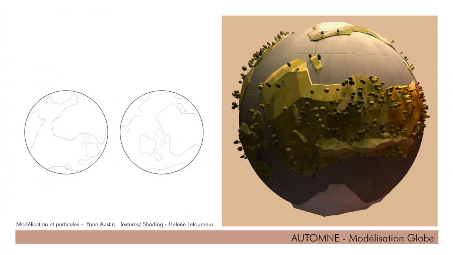 "Automne" concept and production artwork.