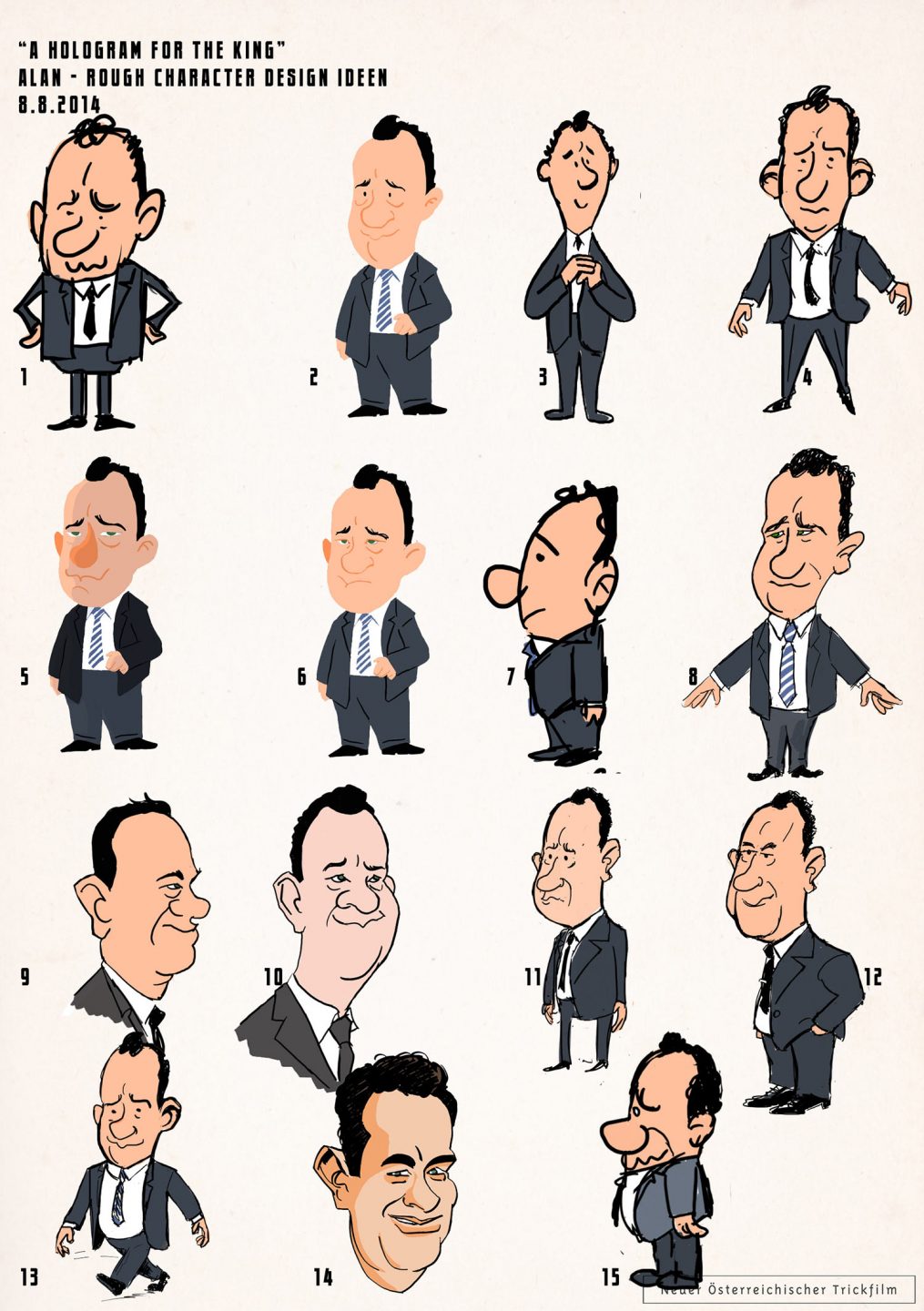 Tom Hanks character design by Benjamin Swiczinsky.