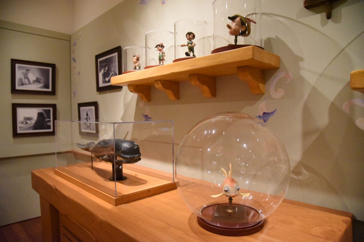 The Gepetto's Workshop section of the exhibit displays original maquettes created during the production of the film.