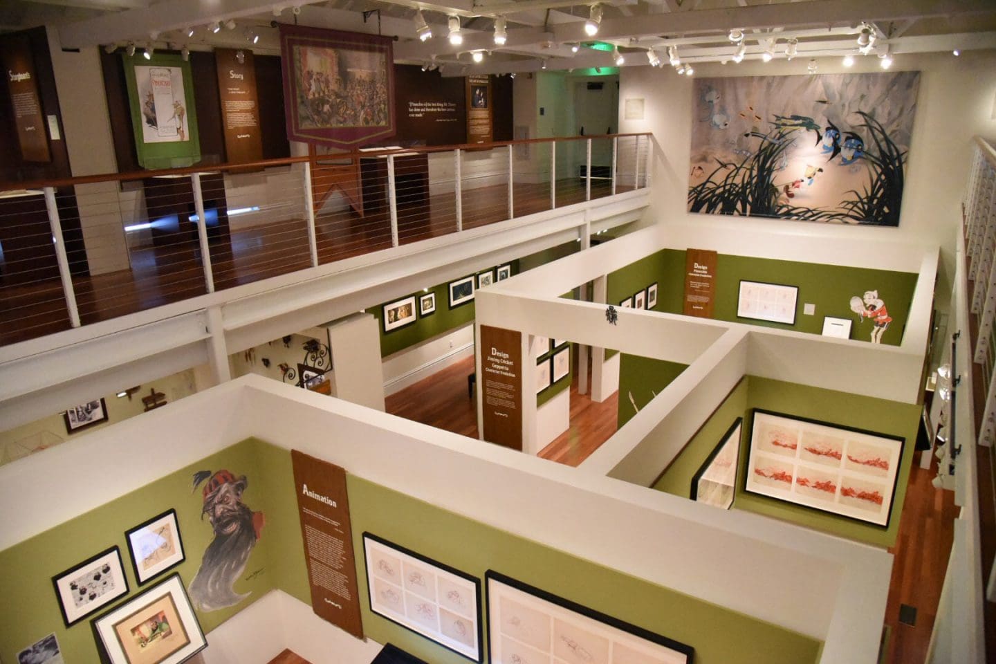 Overview of the exhibition at the Walt Disney Family Museum.