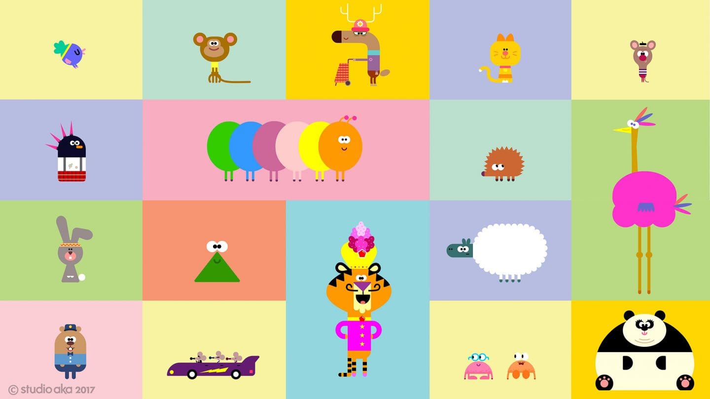 The final character line-up on "Hey Duggee."