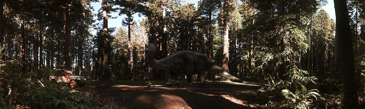 A still from the "Jurassic World: Apatosaurus" VR Experience.