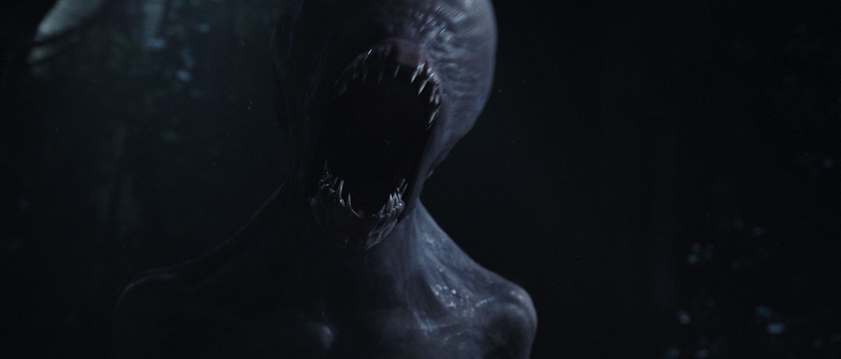 The Neomorph, which used Goblin sharks as one of its design references, makes a show of force.