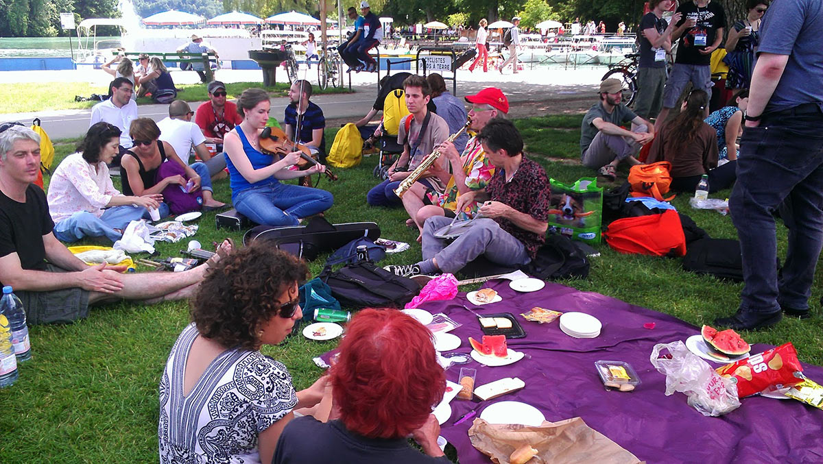 Nik and Nancy Phelps' annual Annecy picnic on Saturday. Photo: Corrie Francis Parks.