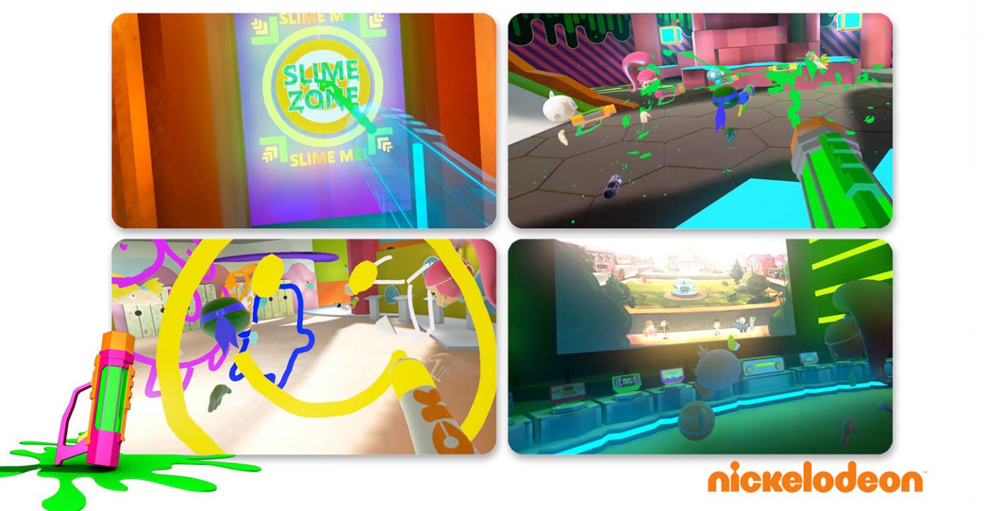 Screenshots of Nick's vr experience Slime Zone, which was unveiled earlier this year.