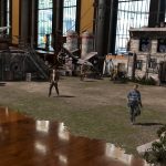 A close-up view from the Wingnut AR test shows digital characters and the town environment 'locking' onto the table top.