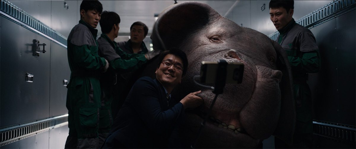 Okja had to be placed into several different environments.