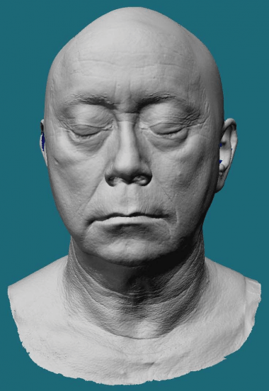 Price Pethel's life mask scan.