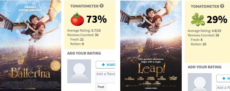 'Leap!' and 'Ballerina' reviews.