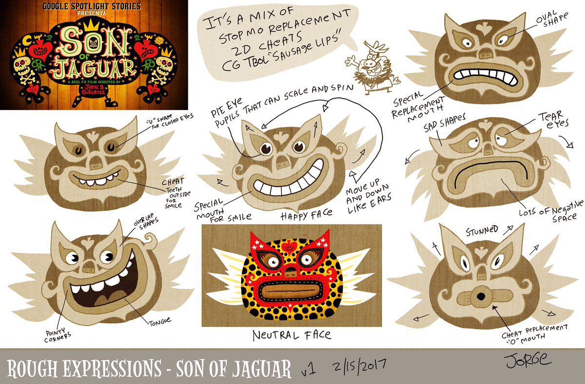 "Son of Jaguar" rough expressions.