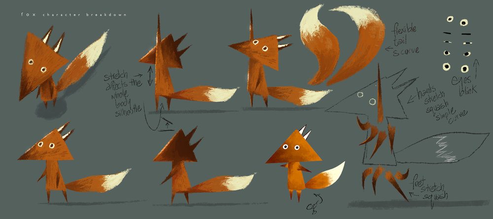 Character development of the Fox by Robin Joseph.