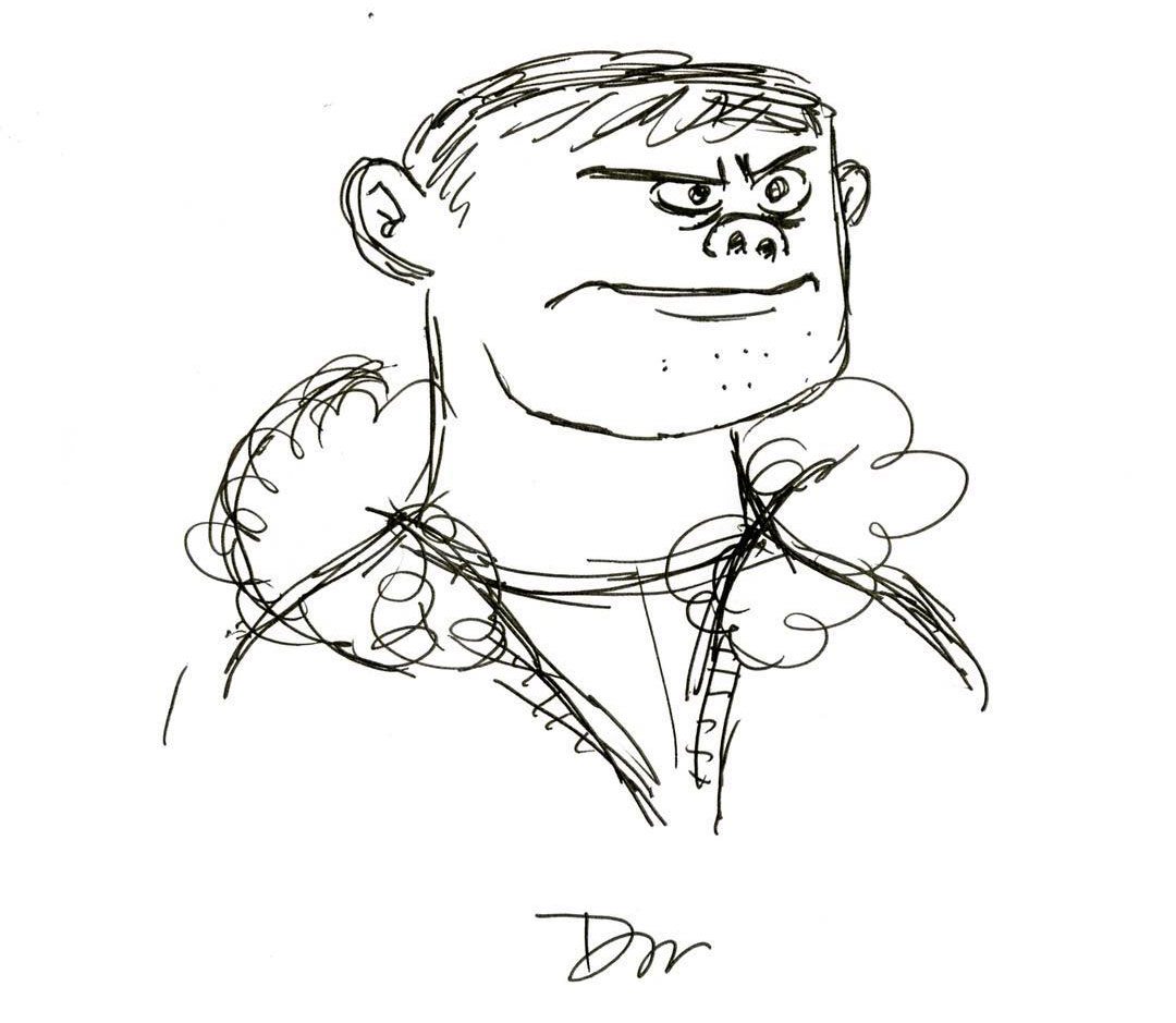 Early design of J.J. by Dave Mullins.