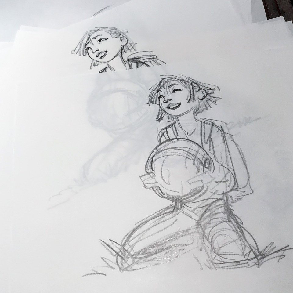 Character concept sketches for "Over the Moon" by Glen Keane.