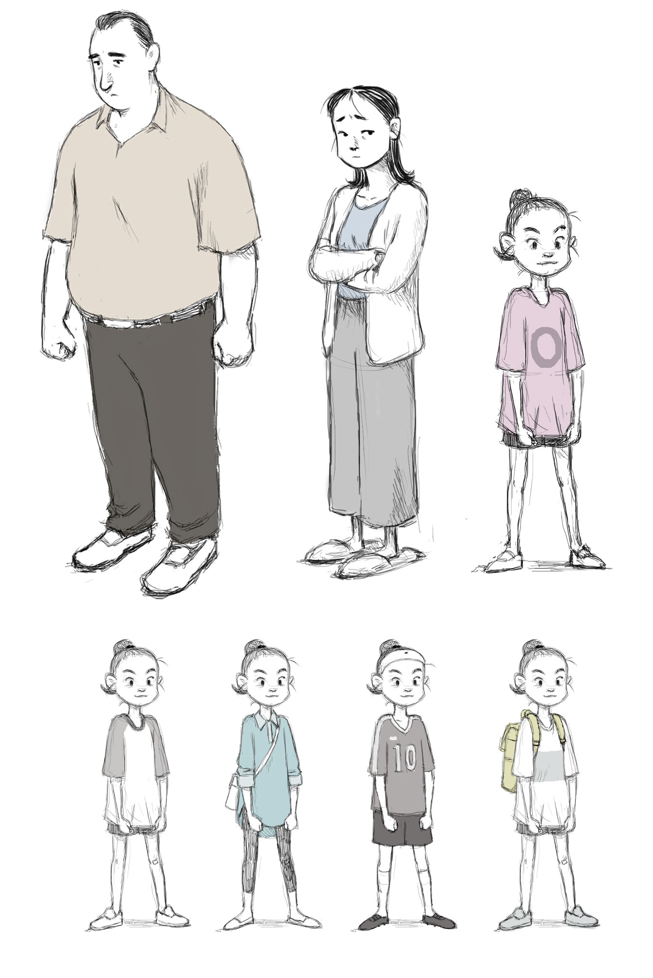 Character and outfit designs from "If Anything Happens I Love You."