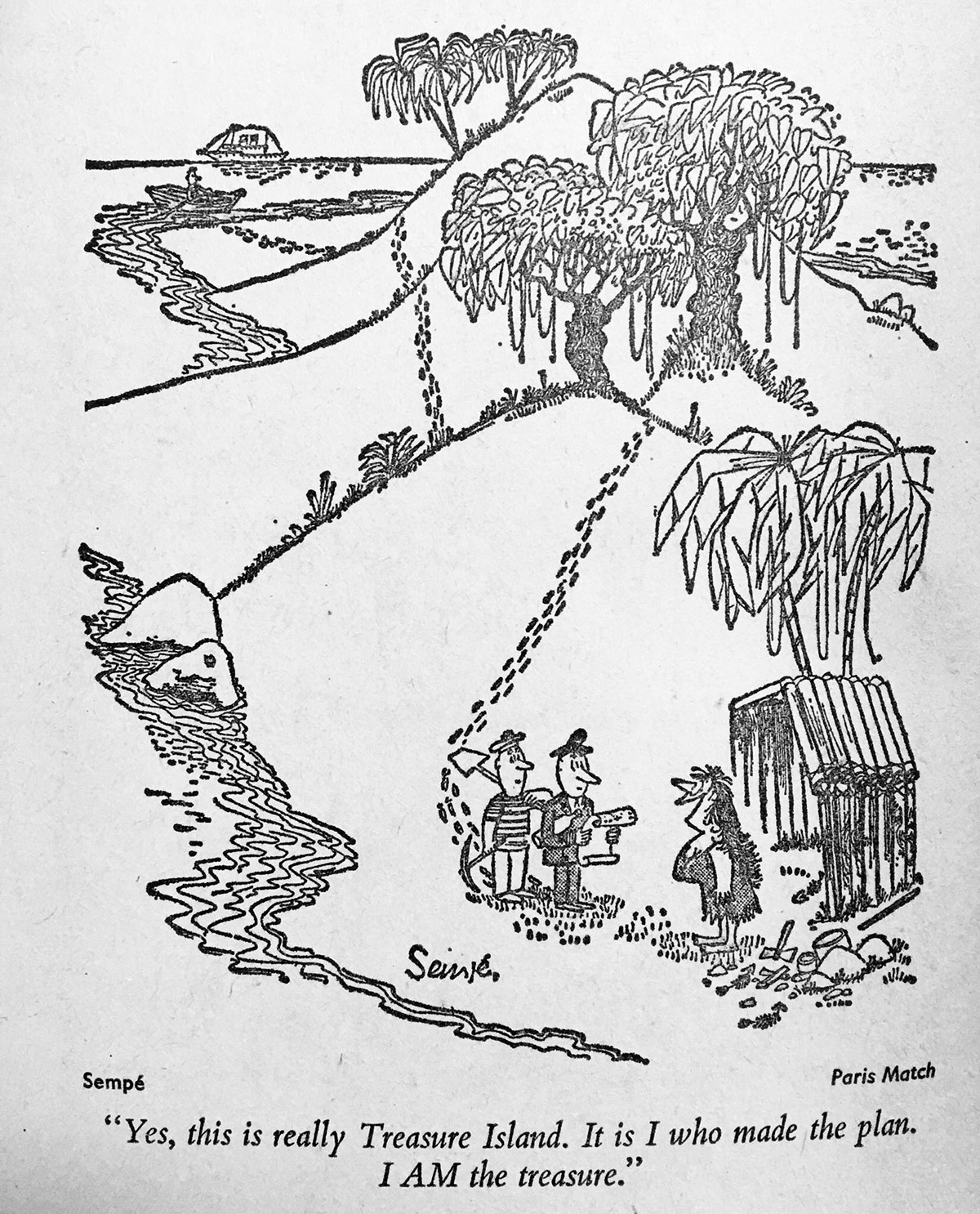 A 1950s cartoon by Sempé that appeared in <em>Paris Match.</em>