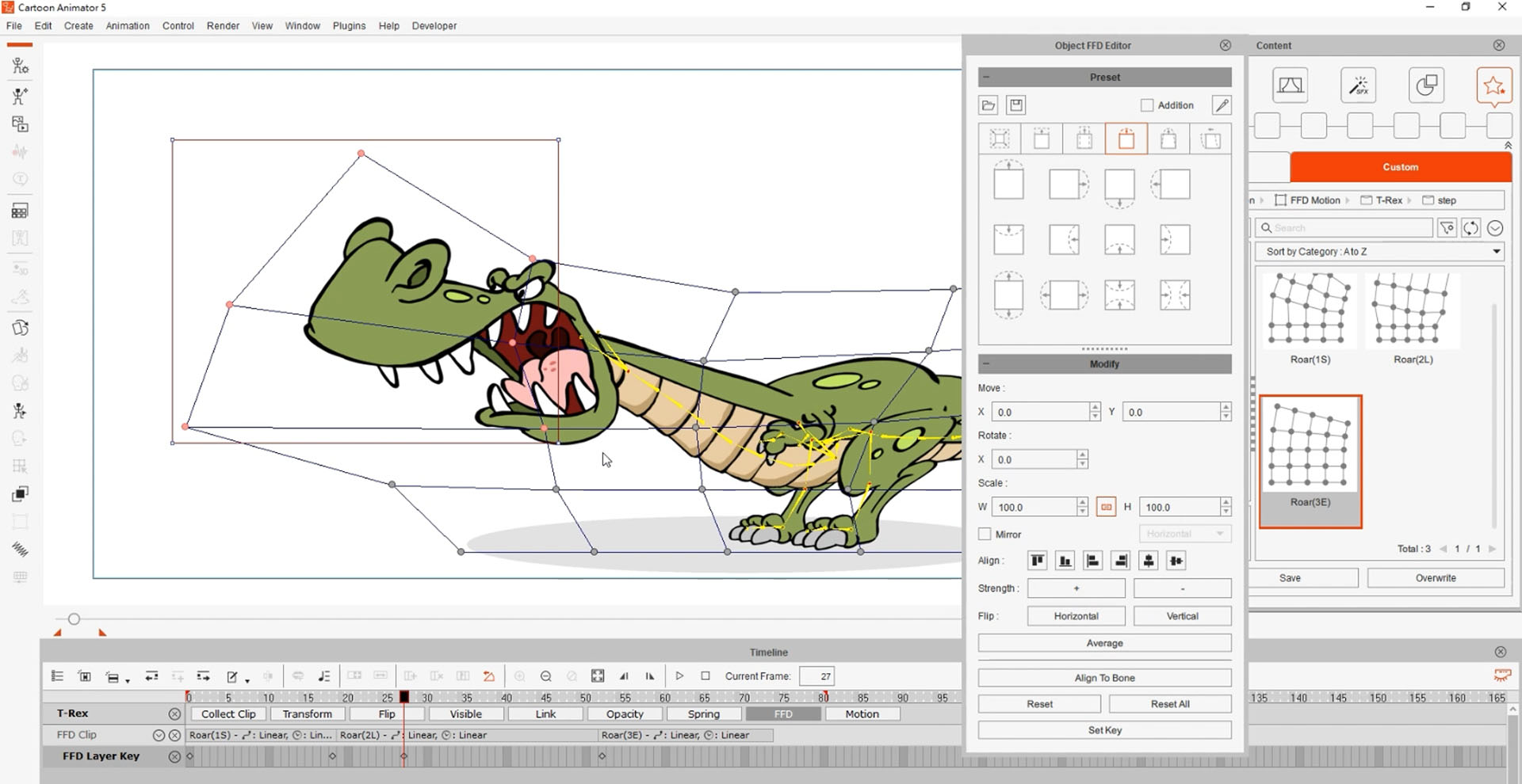 Animator kreskówek dinozaurów