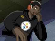 NICKELODEON TOMLIN RUSH ZONE Steelers' Mike Tomlin joins roster of NFL legends in finale of "Rush Zone" on Nicktoons Feb. 5. (PRNewsFoto/Nickelodeon) NEW YORK, NY UNITED STATES