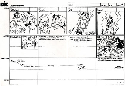 Beany and Cecil storyboard