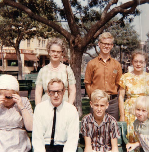 John Dunn with his family at Disneyland.