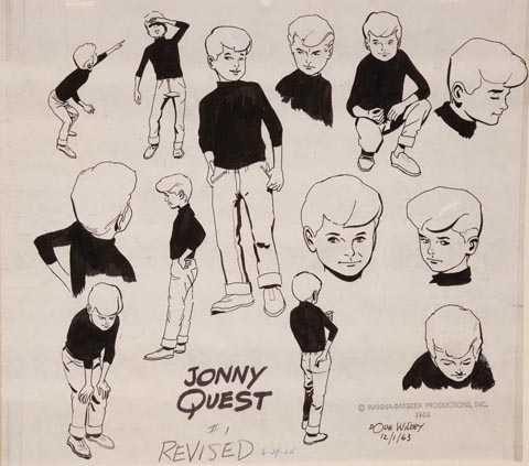 Jonny Quest model sheet