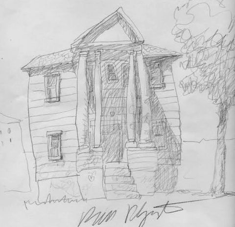Winsor McCay's Home drawn by Bill Plympton