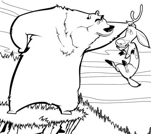 cartoon characters coloring pages. Open Season coloring page